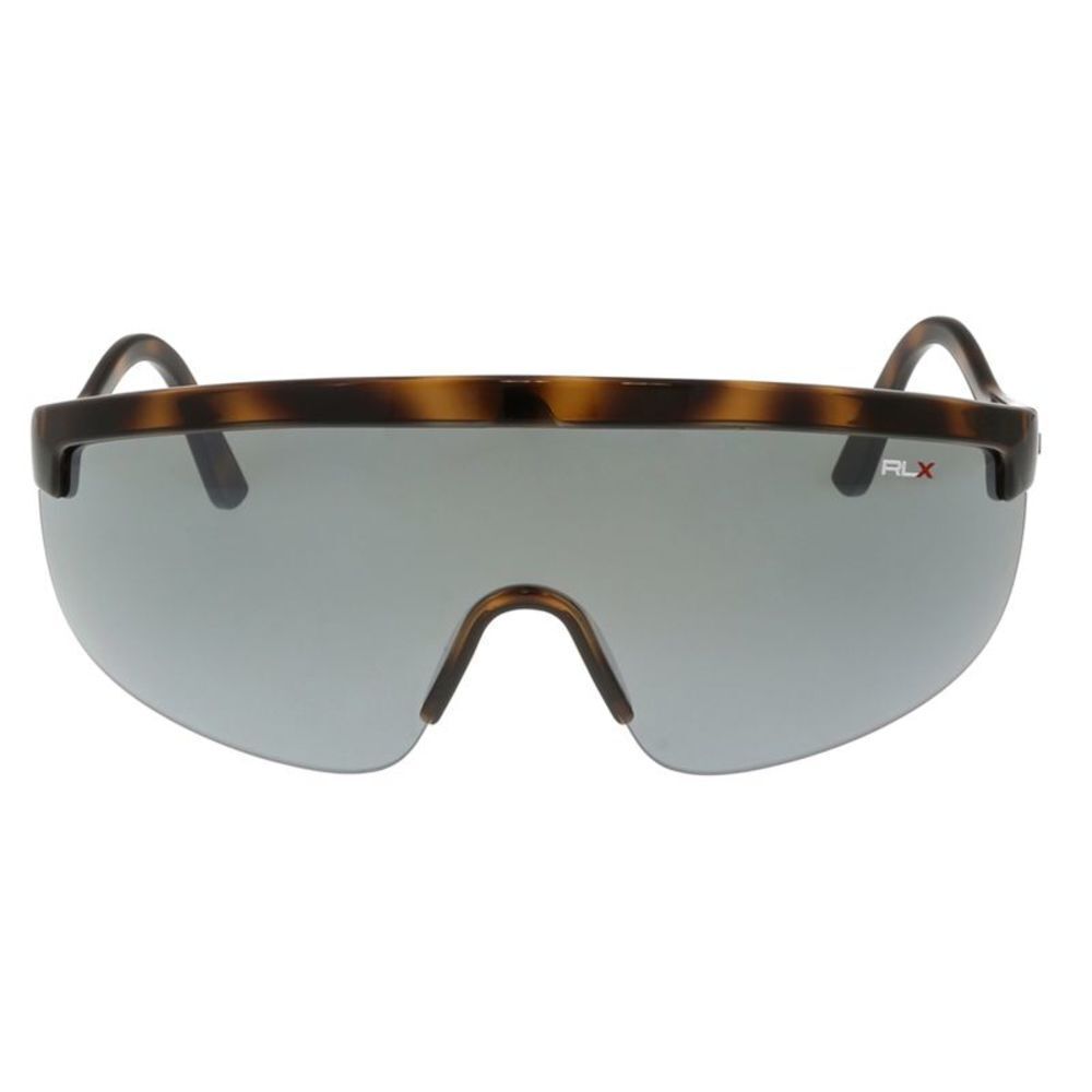 Ralph Lauren Tortoiseshell Brow Shield Sunglasses with Gray Lens